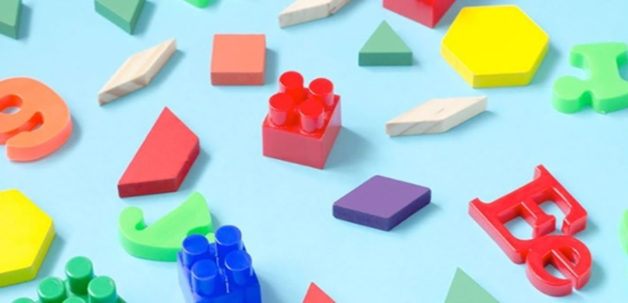 Shapes, letters and building blocks