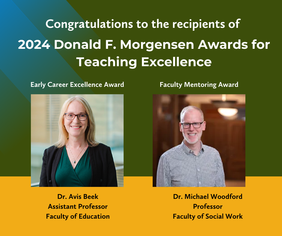 Congratulations to Avis Beek and Michael Woodford on being awarded the 2024 Donald F. Morgensen Award