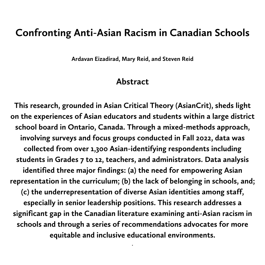 New publication by Dr. Ardavan Eizadirad