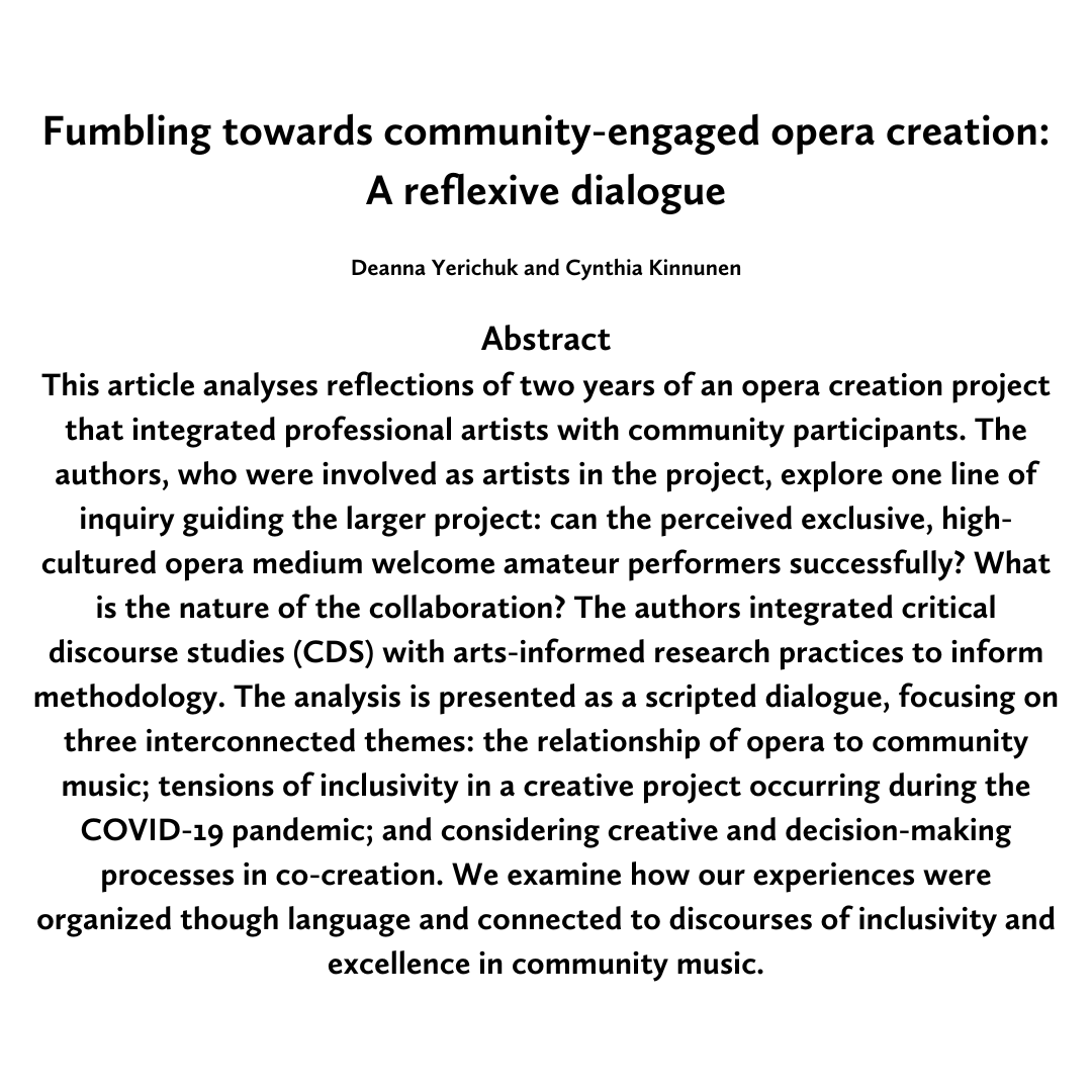 New publication by Dr. Deanna Yerichuk