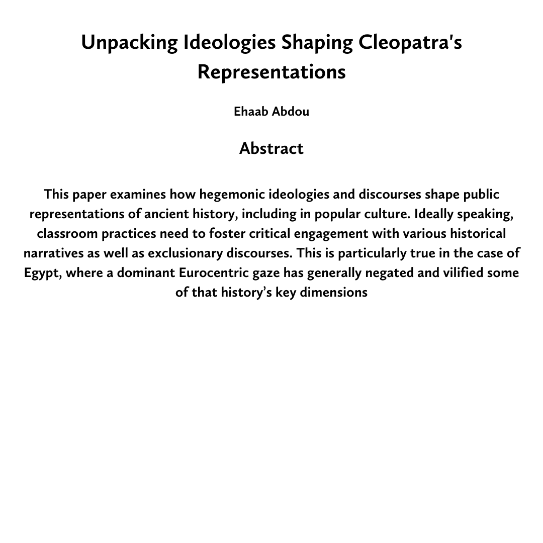 New publication by Dr. Ehaab Abdou