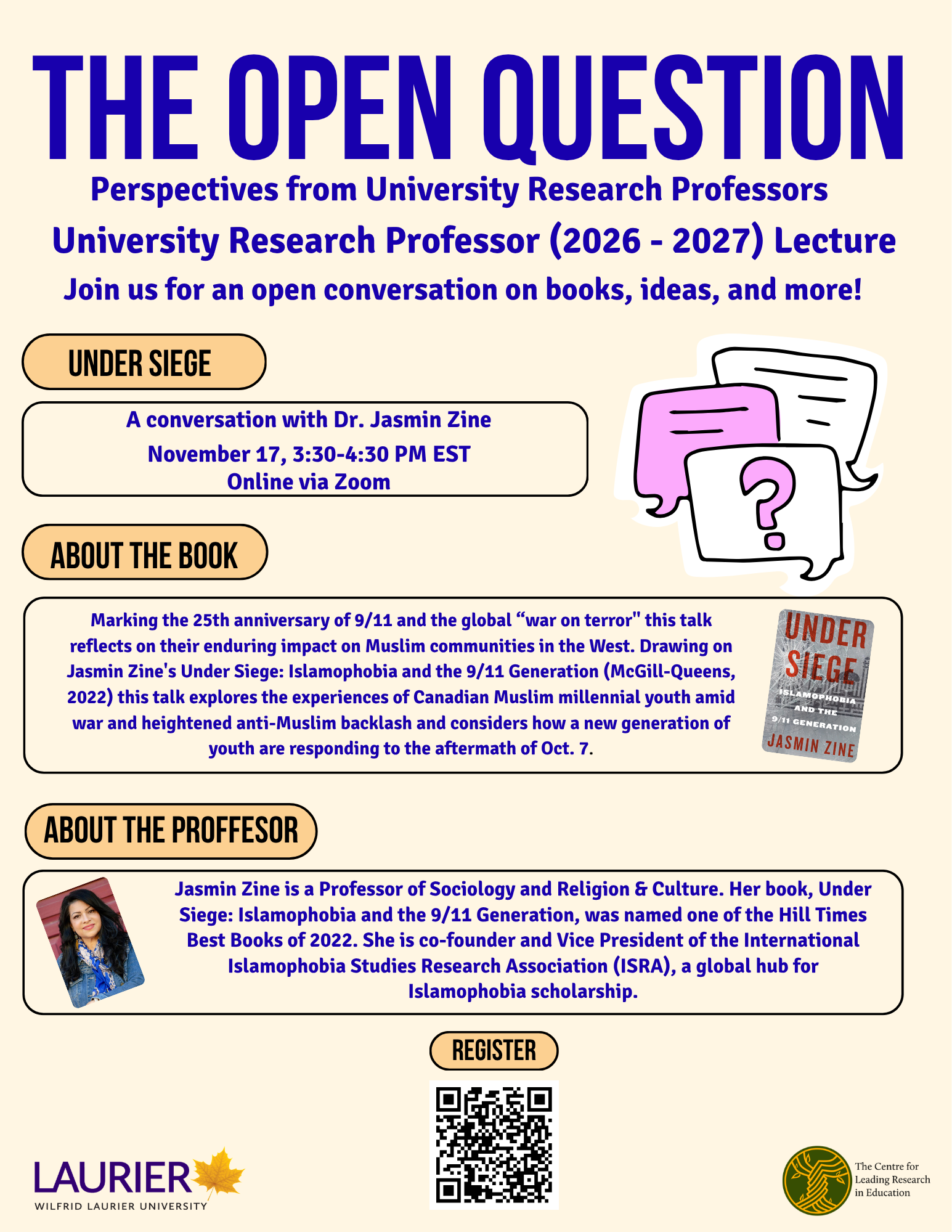 flyer with lecture info